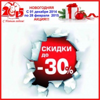 Новогодняя акция - скидки до 30% Новогодняя акция - скидки до 30%